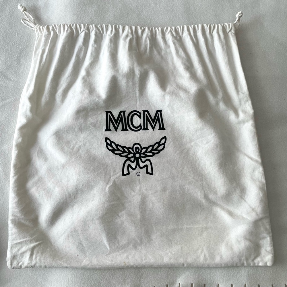 SOLD - MCM Large Milla Concrete (Light Blue-Gray) Leather Satchel Tote - Picture 14 of 17